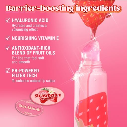 UNREAL LIPS HEALTHY GLOW NECTAR OIL JUICYLICIOUS FRAISE-VANILLE